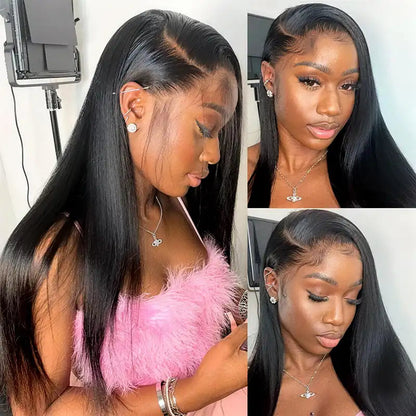 13x4 Tranparent Lace Front Burmese Human Hair 180% Density