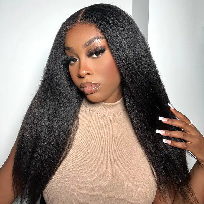 5x5 Invisible Lace Closure Wigs Melted All Skin Straight Burmese Human Hair Wig 180%