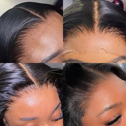 5x5 Invisible Lace Closure Wigs Melted All Skin Straight Burmese Human Hair Wig 180%