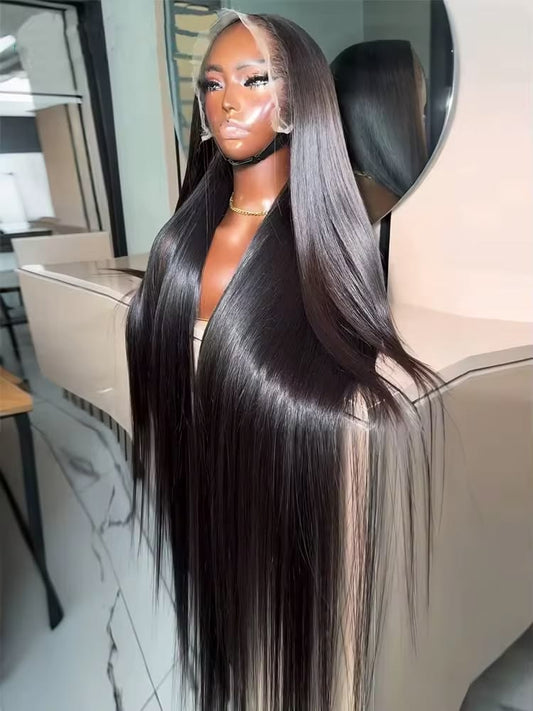13x4 Tranparent Lace Front Burmese Human Hair 180% Density